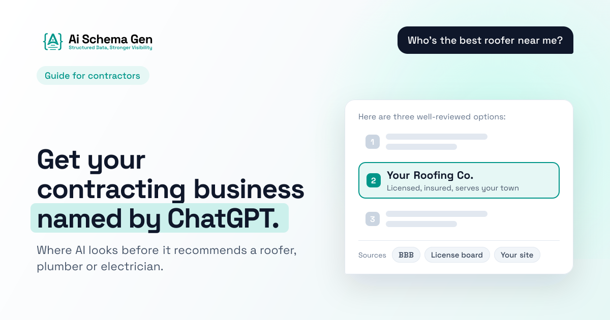 AI SEO for Contractors: How to Get Recommended by ChatGPT