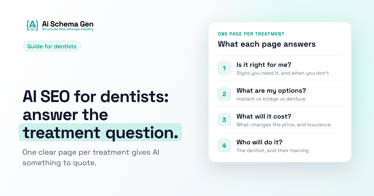 AI SEO for Dentists: How to Get Recommended by ChatGPT