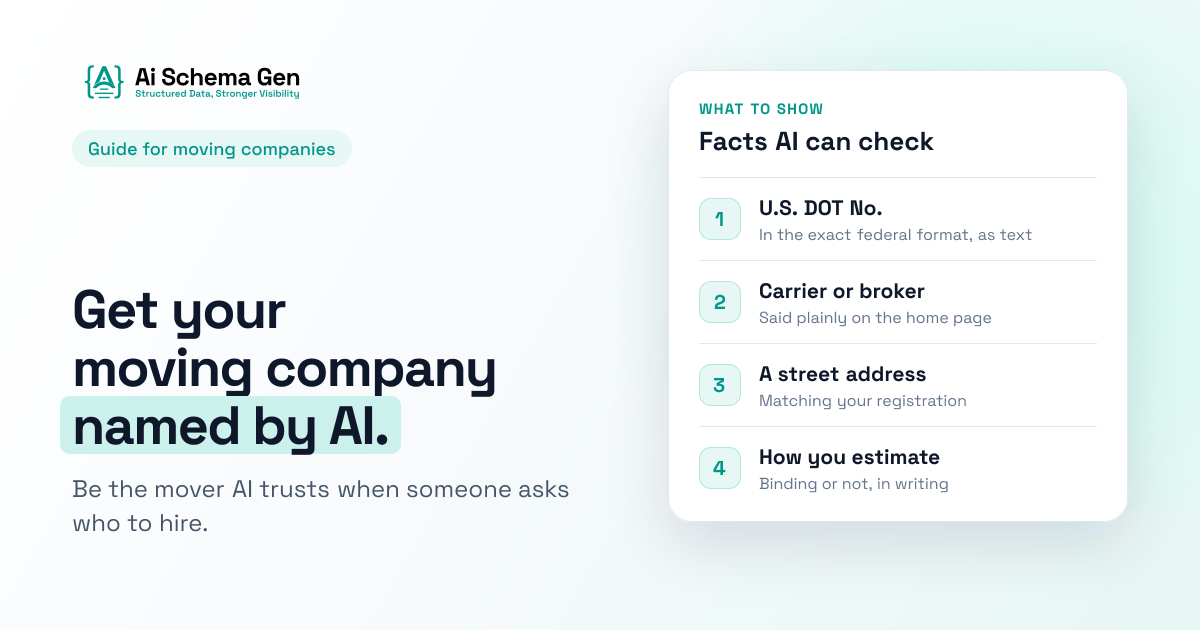 AI SEO for Movers: Get Your Moving Company Recommended