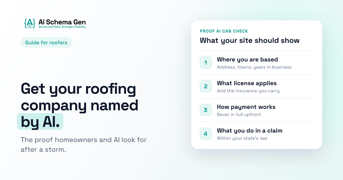 AI SEO for Roofers: How to Pass the Storm-Chaser Test