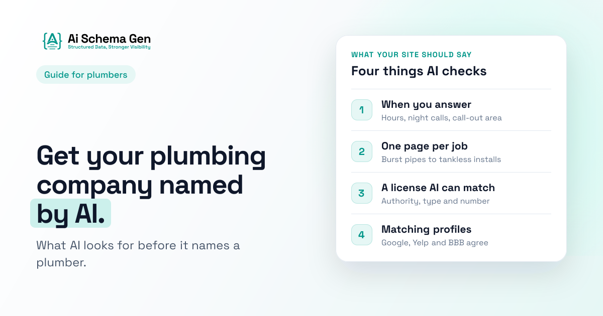 GEO for Plumbers: How to Get Recommended by AI
